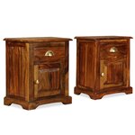vidaXL Table de chevet 2 Pièces Bois 40x30x50 cm
