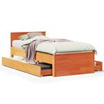 vidaXL Cadre de lit sans matelas avec tête de lit 90x190cm bois de pin