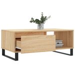 vidaXL Table basse Chêne sonoma 90x50x36 5 cm Bois d'ingénierie