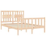 vidaXL Cadre de lit avec tête de lit 140x200 cm bois massif