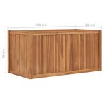 vidaXL Lit surélevé 100x50x50 cm Bois de teck solide