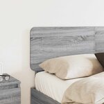vidaXL Tête de lit Gris Sonoma 140 cm Bois d'ingénierie