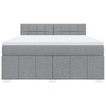 vidaXL Sommier à lattes de lit avec matelas Gris clair 180x200cm Tissu