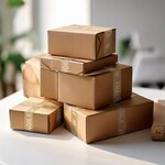 Pack and Move - Lot 12 rouleaux ruban adhésif kraft "Fragile" pour emballage et déménagement - 50 m - Qualité Premium