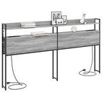 vidaXL Tête de lit avec étagère Sonoma gris 200 cm Bois d'ingénierie