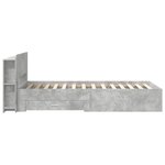 vidaXL Cadre de lit avec rangement Gris béton 80 x 200 cm