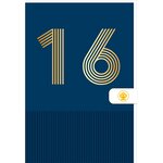 Carte D'anniversaire 16 Ans En Or - Bleu Foncé - A Message - Pour Ados Fille Garçon - 11 5 X 17 Cm - Draeger paris