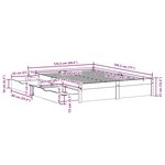 vidaXL Cadre de lit sans matelas blanc 120x190 cm bois de pin massif