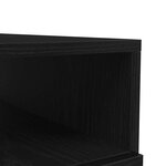 vidaXL Table basse avec lumières LED chêne noir 90x49x40 cm