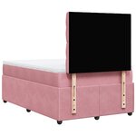 vidaXL Sommier à lattes de lit avec matelas rose 120x190 cm velours