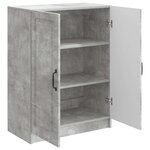 vidaXL Buffet Gris béton 66 x 34 5 x 87 cm Bois d'ingénierie