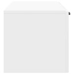 vidaXL Meuble TV mural Montage mural Blanc brillant 98 x 31 x 30 cm