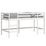 vidaXL Lit mezzanine enfants échelle blanc 80x200 cm bois pin massif