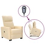 vidaXL Fauteuil Crème Tissu
