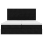 VidaXL Cadre de lit ottoman avec matelas noir 160x200 cm velours
