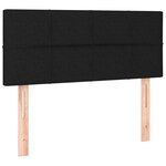 vidaXL Sommier à lattes de lit avec matelas noir 120x190 cm tissu