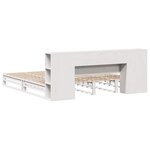 vidaXL Lit bibliothèque sans matelas blanc 200x200 cm bois massif