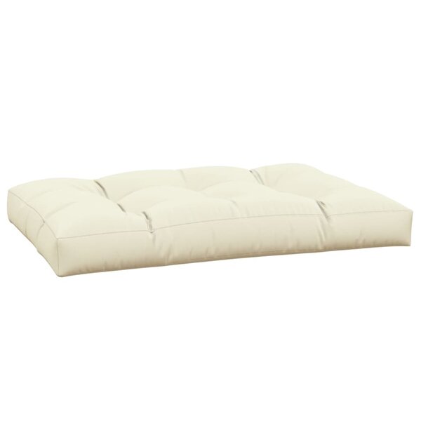 vidaXL Coussin de palette crème 120x80x12 cm tissu