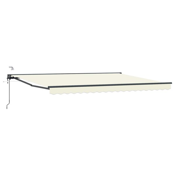 vidaXL Auvent rétractable électrique Crème et Anthracite 4 5 × 3 5 m