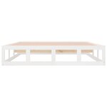 vidaXL Cadre de lit Blanc 140x190 cm Bois massif