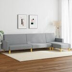 vidaXL Ensemble de canapés 2 Pièces gris clair tissu