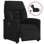 vidaXL Fauteuil inclinable électrique noir tissu microfibre
