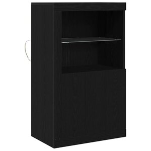 vidaXL Meuble d'appoint Chêne noir 60 5 x 37 x 100 cm