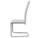 vidaXL Chaises à manger cantilever lot de 6 blanc similicuir
