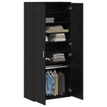vidaXL Haut de Mobilier Chêne noir 80 x 39 x 178 cm Bois d'ingénierie