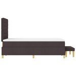 vidaXL Lit ressort avec matelas et banc marron foncé 120x200 cm tissu