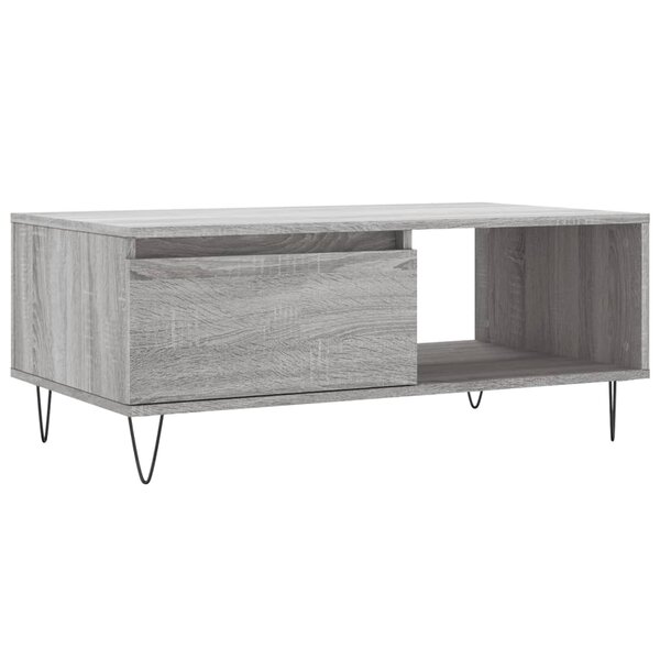 vidaXL Table basse Sonoma gris 90x50x36 5 cm Bois d'ingénierie