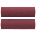 vidaXL Ensemble de canapés 2 Pièces avec coussins rouge bordeaux tissu