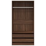 vidaXL Garde-robe Chêne marron 100x50x200 cm Bois d'ingénierie