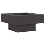 vidaXL Brasero Noir 80 x 80 x 40 cm Acier patiné