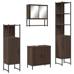 vidaXL Ensemble de meubles de salle de bain 4 Pièces Chêne marron