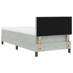 vidaXL Lit à ressorts avec matelas Gris clair 90 x 200 cm tissu