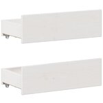 vidaXL Cadre de lit sans matelas avec tête de lit blanc 140x200 cm pin