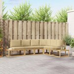 vidaXL Ensemble de canapés d'extérieur 4 Pièce Blanc et Beige