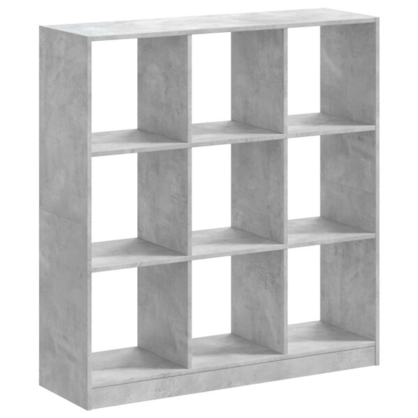 vidaXL Bibliothèque gris béton 102x32x108 cm bois d'ingénierie