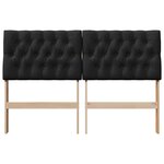 vidaXL Tête de lit capitonnée Noir 140 cm Pin massif