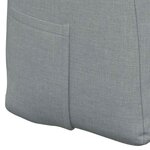 vidaXL Coussin de Dos Gris clair 140 x 24 x 50 cm tissu