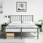 vidaXL Tables de chevet 2 Pièces vert olive 34 5x39x44 cm acier