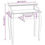 vidaXL Bureau d'écriture avec tiroir Marron et blanc 80 x 40 x 92 cm