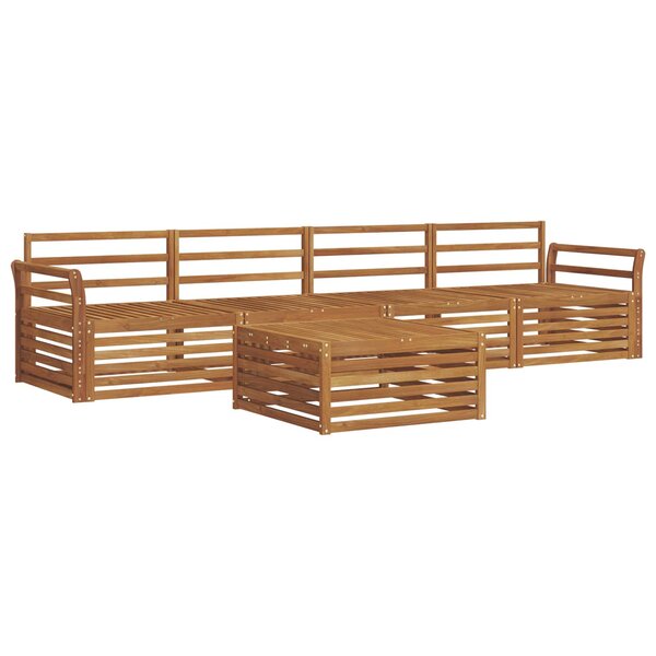 vidaXL Ensemble de canapés d'extérieur 5 pc Naturel