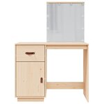 vidaXL Coiffeuse avec LED 95x50x133 5 cm Bois de pin massif