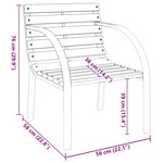 vidaXL Chaises de jardin lot de 2 Bois