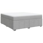 vidaXL Sommier à lattes de lit avec matelas Gris clair 180x200cm Tissu