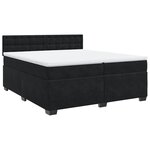 vidaXL Sommier à lattes de lit et matelas Noir 200x200 cm Velours