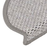 vidaXL Tapis d'escalier autocollants 30 Pièces 65x21x4 cm platine