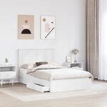 vidaXL Lit de Rangement Blanc 120 x 190 cm Bois d'ingénierie